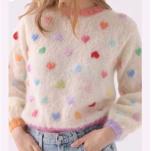 Rose Carmine Women's Mon Amour Sweater - Picture 1 of 5